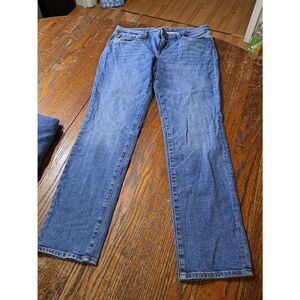 Size 14 Gap Premium Skinny Faded Denim Blue Jeans with Pockets Belt Loops